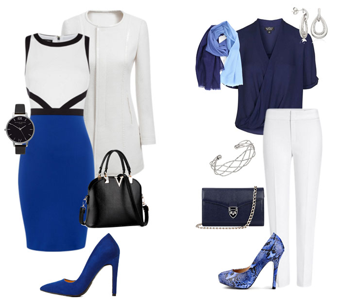 Бело синяя одежда