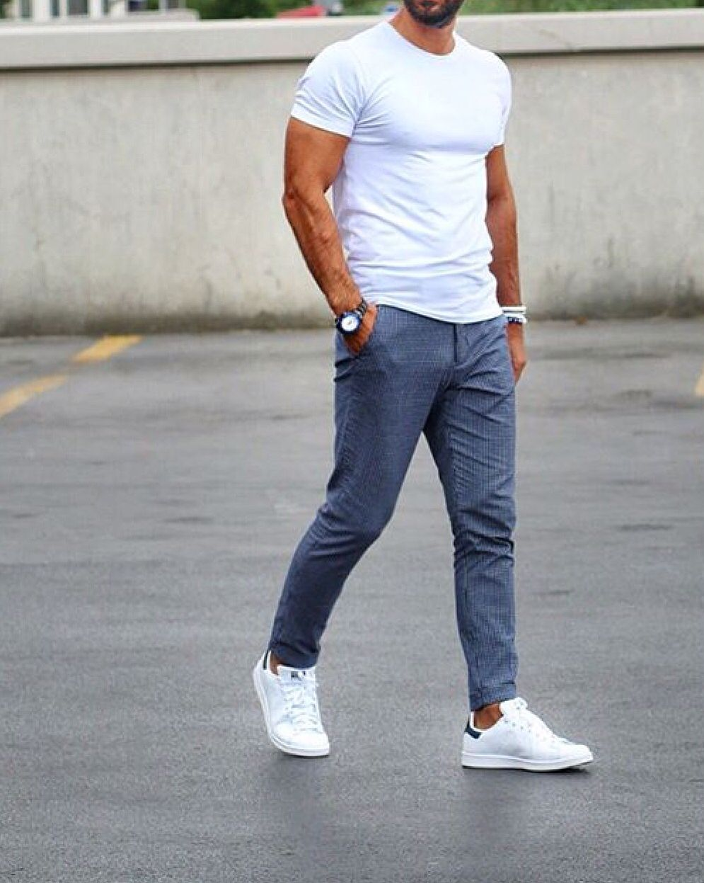Синие спортивные штаны мужские с чем носить